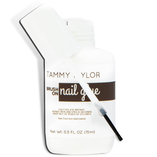Tammy Taylor Brush On Nail Glue | Dry-Clear Gel Nail Glue for Press on Nails, Acrylics, Tips and Even Natural Breaks | UV/LED Curing Needed | Strong Gel for Nails and Extensions