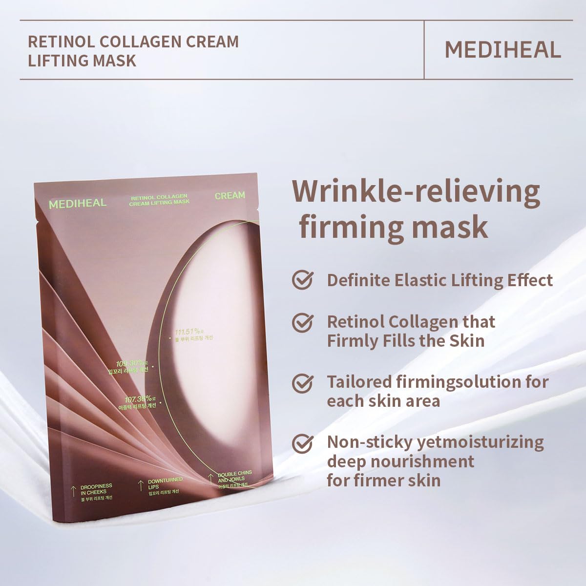 MEDIHEAL Retinol Collagen Cream Lifting Mask (4 Counts)