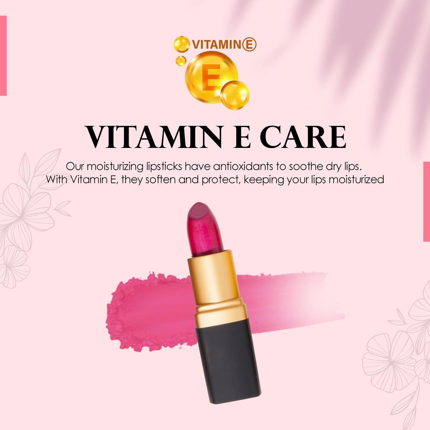 Vera Moore Creme Lipstick, Long Lasting, Lightweight, Moisturizing Opaque Color with Staying Power, Fragrance, and Paraben Free Cosmetics Soft Lipstick (Fuchsia)