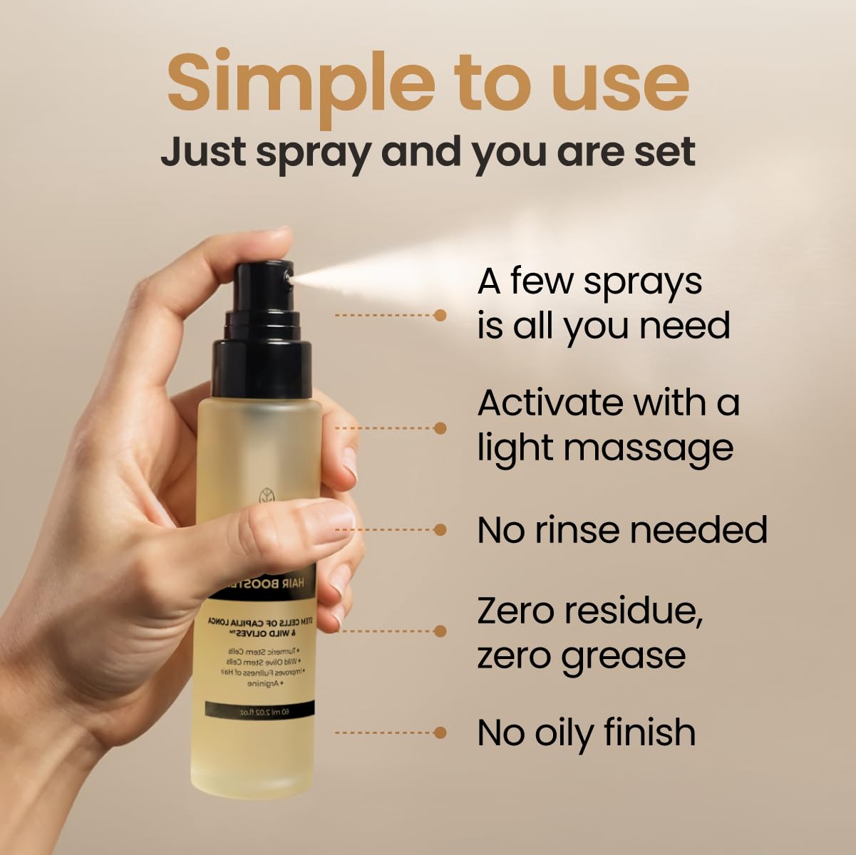 Hair Booster for Women & Men – Hair Revitalizing Serum with Capilia Longa & Arginine for Thick, Dry, Long, Damaged Hair – Peptide-Enriched Hair Tonic, 2 Fl Oz - Pack of 2