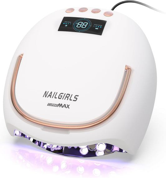 NAILGIRLS 80W UV LED Nail Lamp, Auto-Sensor LCD Display, UV Light for Gel Nails with 4 Timers Flash