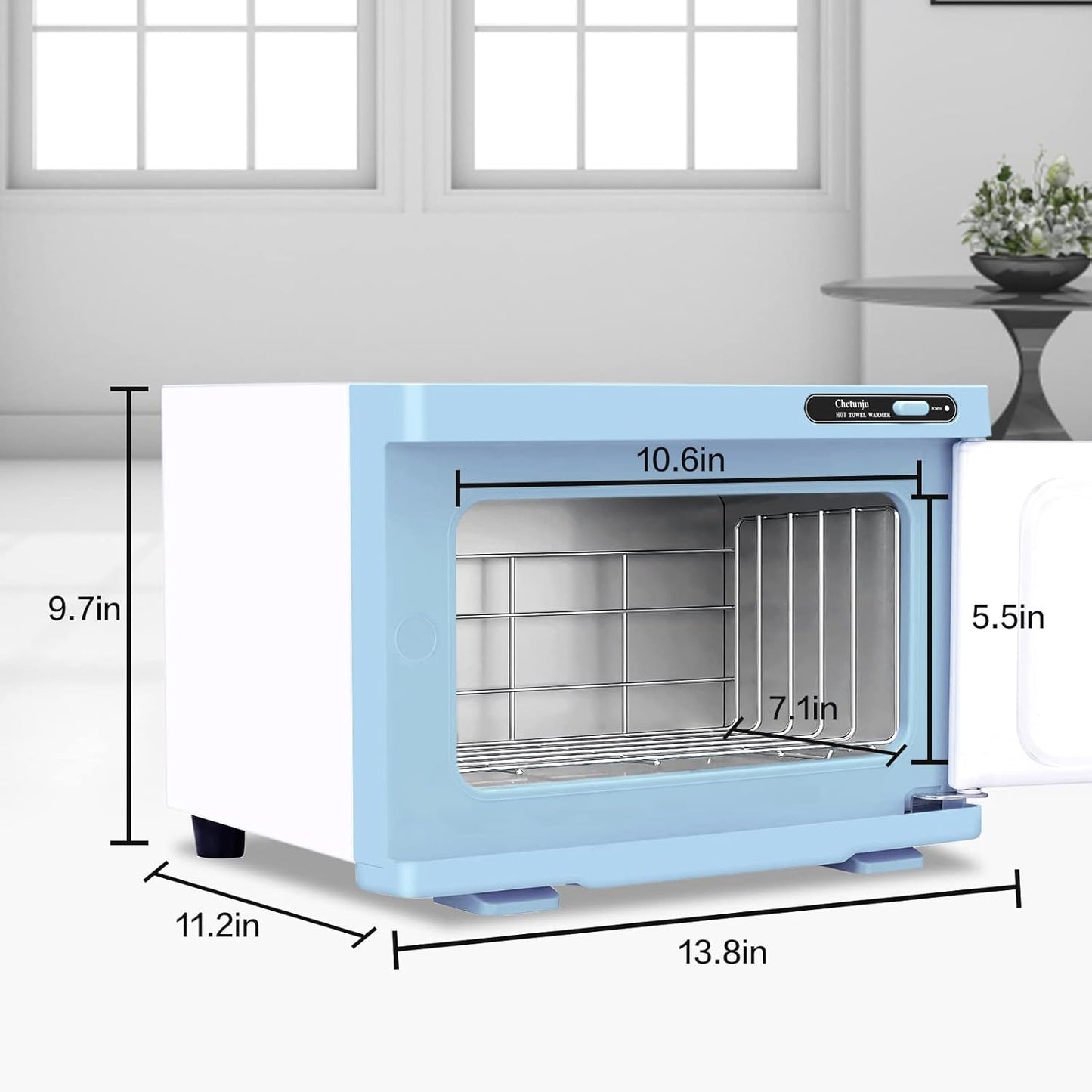 Towel Warmer,Towel Steamer for Facial, Professional Spa Hot Towel Warmer 8L, Small Towel Warmer Cabinet, Towel Warmer for Facial caddy for Salon,Spa, Massage Use(*blue)