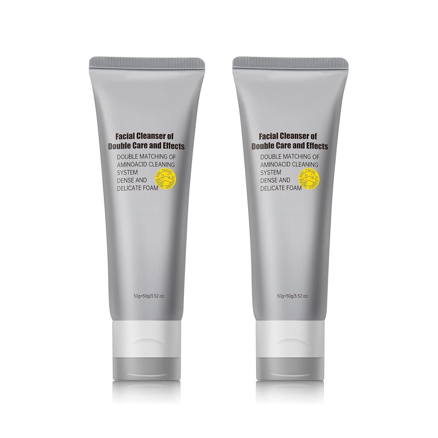 Gentle Exfoliating Face Wash for Deep Pore Cleanser and Blackhead Removal, Facial Cleanser for Oily Skin & Sensitive Skin, Double Cleansing Daily Facial Wash with Hyaluronic Acid + Glycerin, 2 Pack