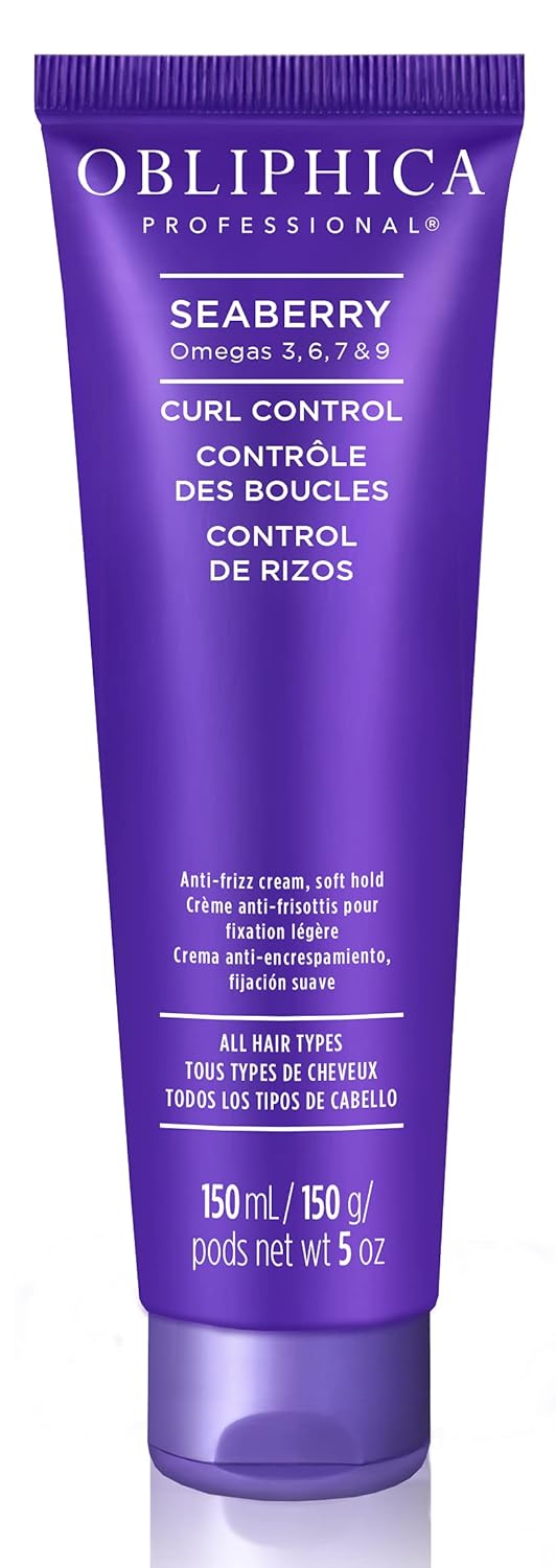 Obliphica Professional Hair Styling Agent - Defining Cream for Normal, Coarse Thick Hair, 5 Fl Oz, Anti-Humidity Protection, Curl Enhancer, Natural UV Protection