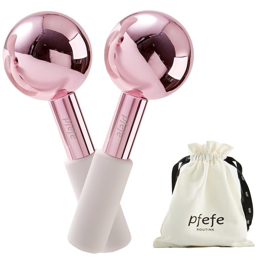 Ice Globes for Face & Eyes, Unbreakable Stainless Steel Cryo Sticks for Beauty Routines, Facials Cold Roller Colling Globes for Puffiness, Wrinkles, Dark Circles, Headaches