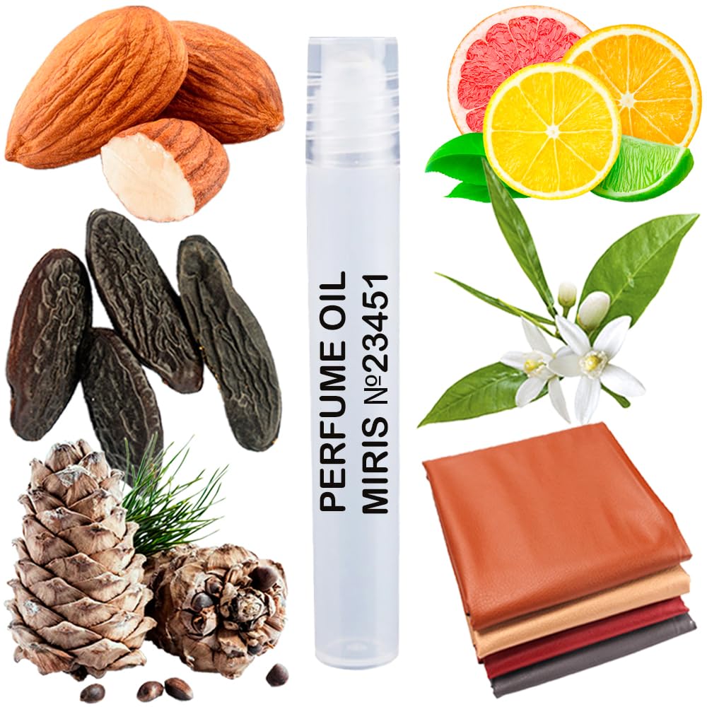 MIRIS Perfume Oil No. 23451, Inspired by L'Homme Ideal, Long-Lasting Men Roll-On, Rollerball 0.34 Fl Oz / 10 ml