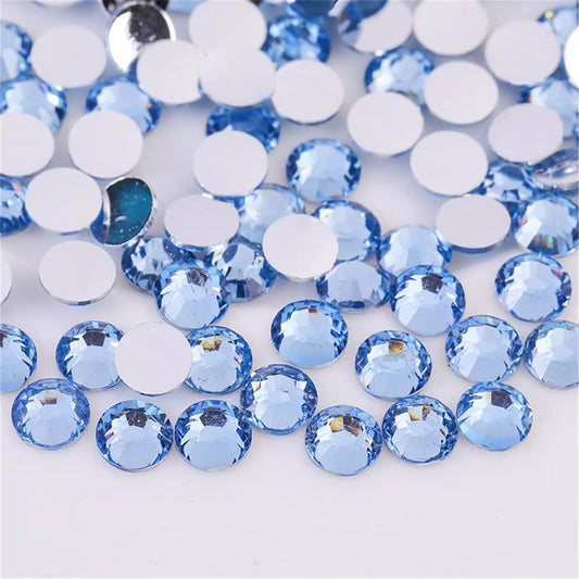 500 Pieces SS30 6mm Flatback Rhinestones Clear Glass Round Gems Crystals for Nail Art DIY Crafts