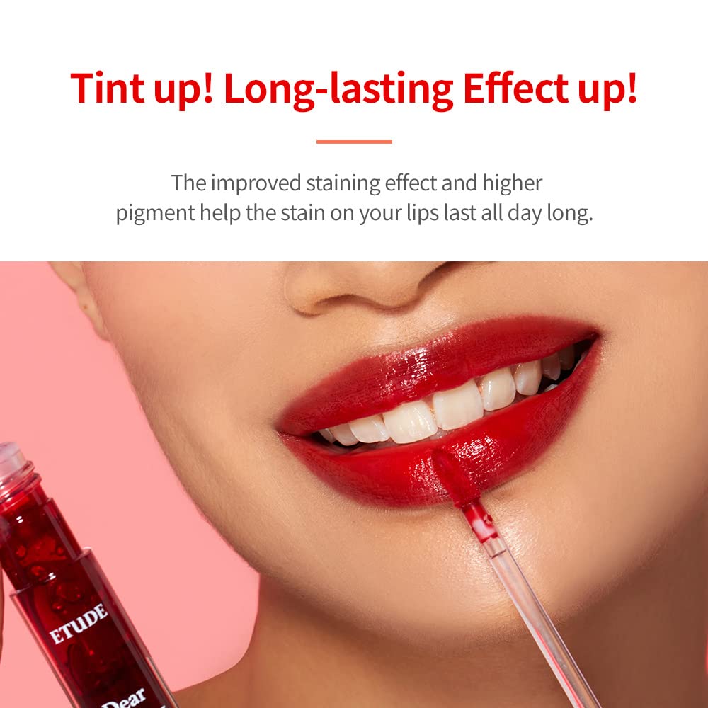 ETUDE Dear Darling Water Gel Tint (#RD302 Dracula Red) (21AD) | Long-lasting Effect up with Fruity