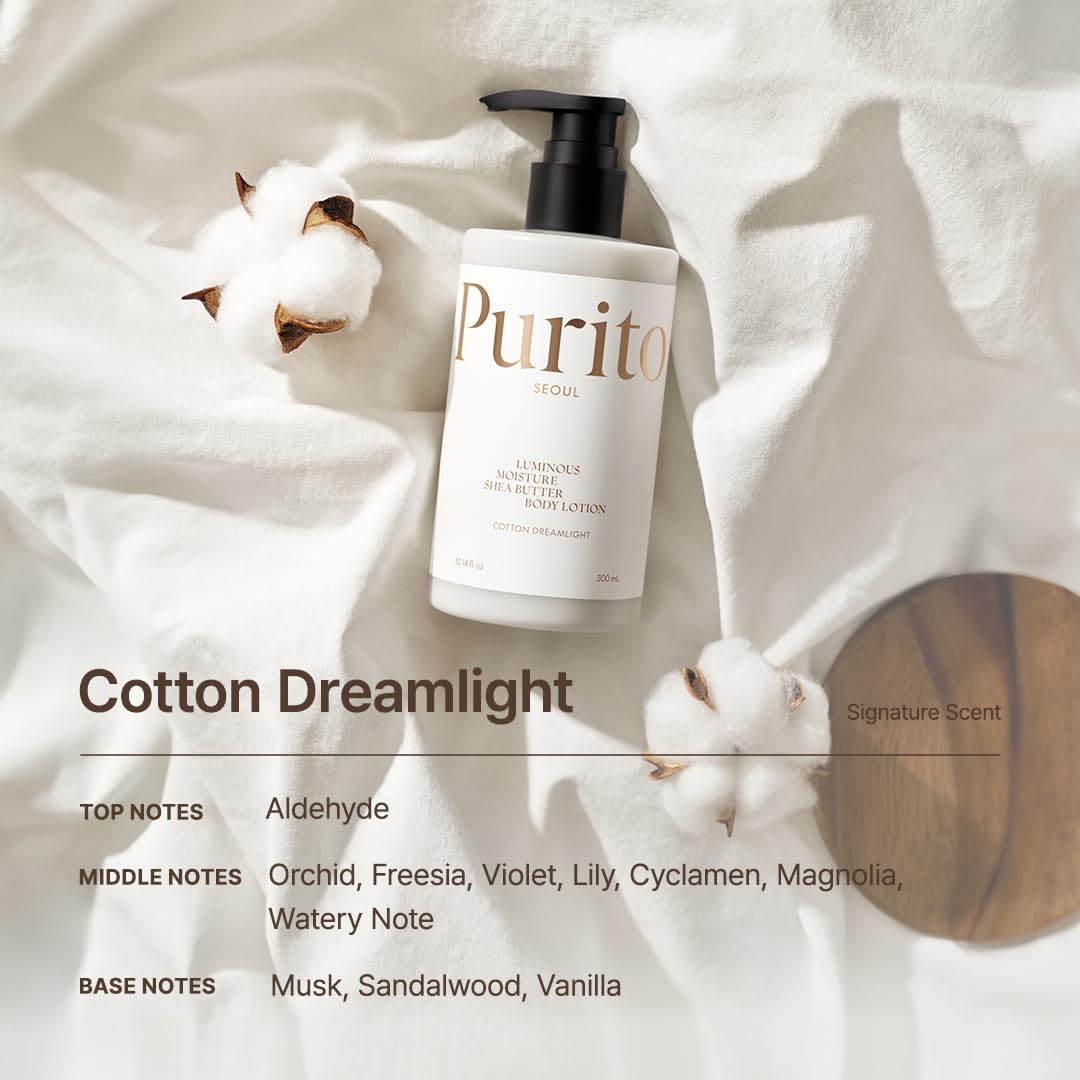 PURITO Shea Butter Lotion (Cotton) | Body Lotion With Cotton Scent