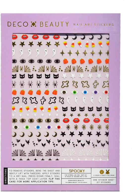 Spooky Nail Stickers - Lightweight & Easy-to-Apply Nail Art with Cute & Trendy Designs - Durable &