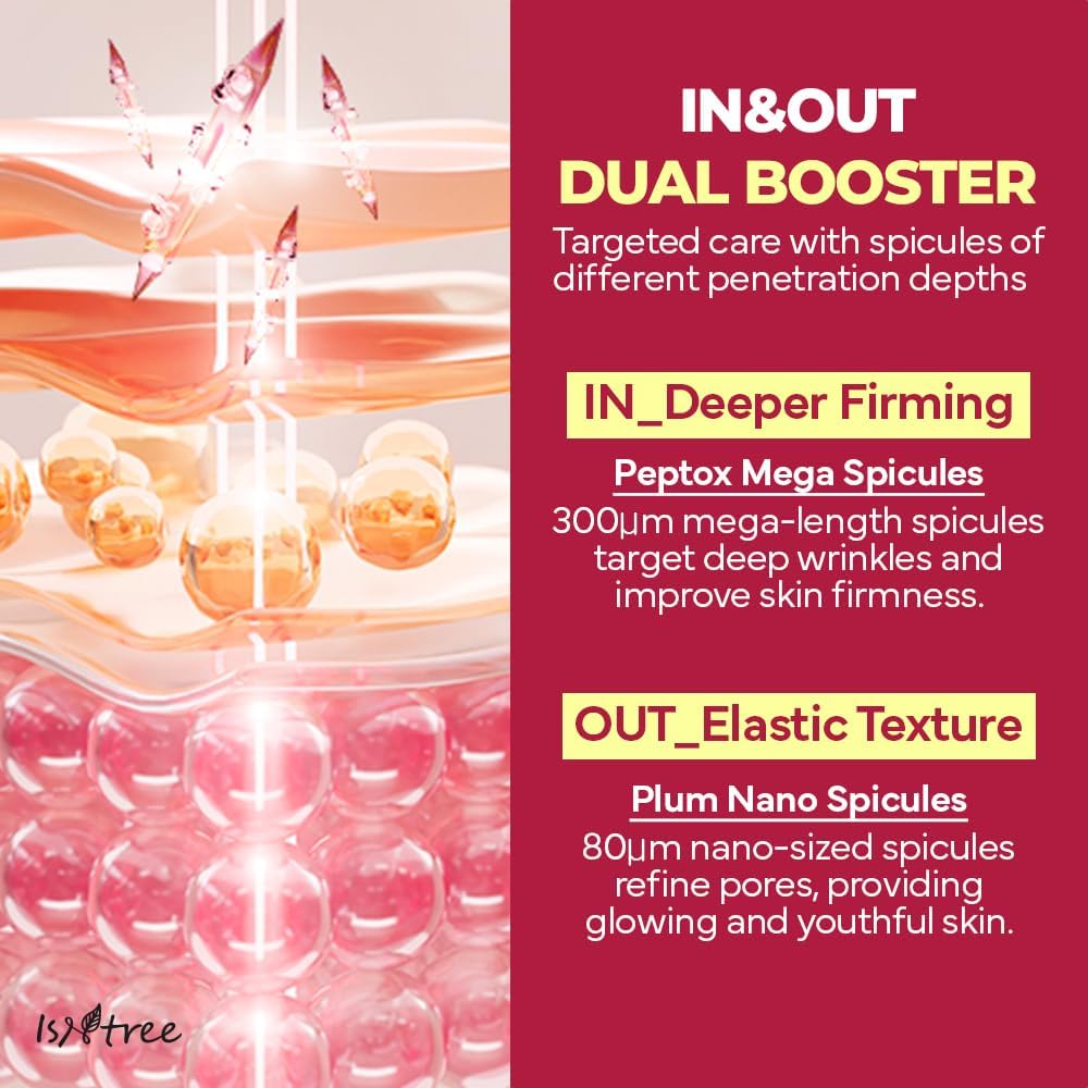 ISNTREE Plum Peptide Booster 2000s – Firming & Hydrating Serum with Vegan Collagen & 5 Peptides