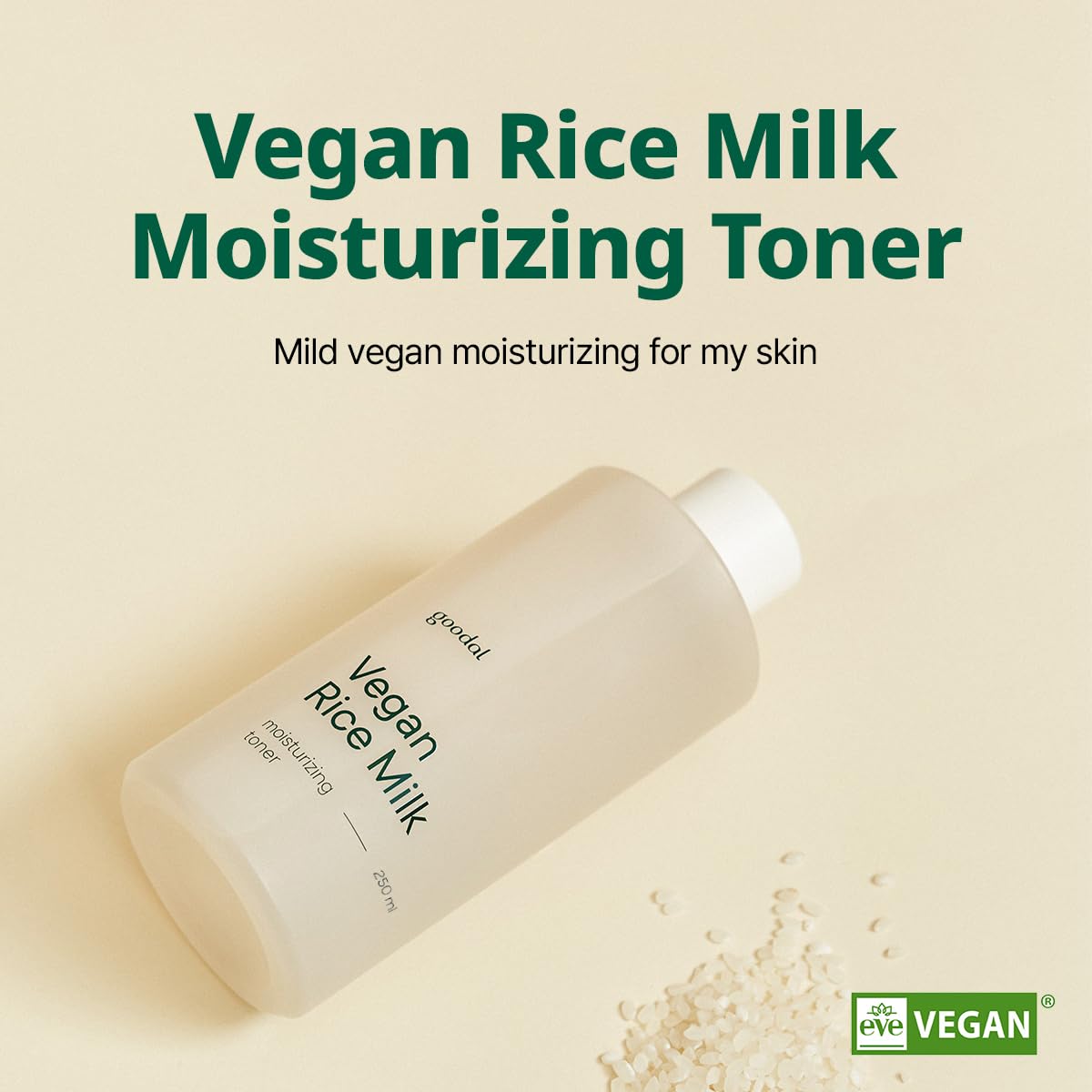 GOODAL Vegan Rice Milk MOISTURIZING Toner (250ml, 8.45, Fl Oz)