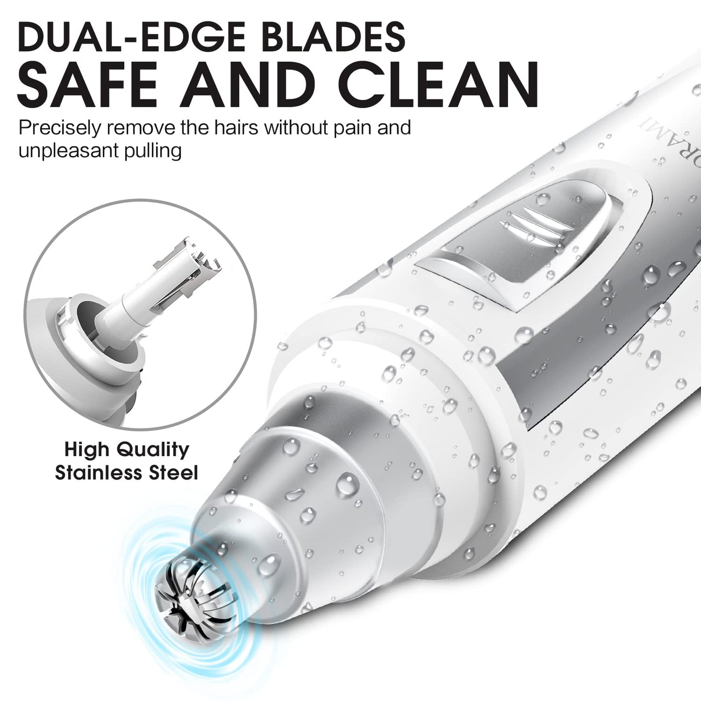 Ear and Nose Hair Trimmer Clipper - 2026 Professional Painless Eyebrow & Facial Hair Trimmer for