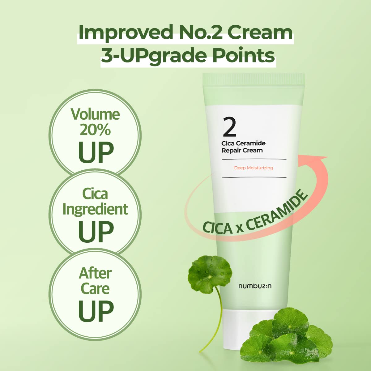 numbuzin No.2 Cream | Cica Ceramide Repair Cream | Ceramide, Centella Asiatica | Hydrating