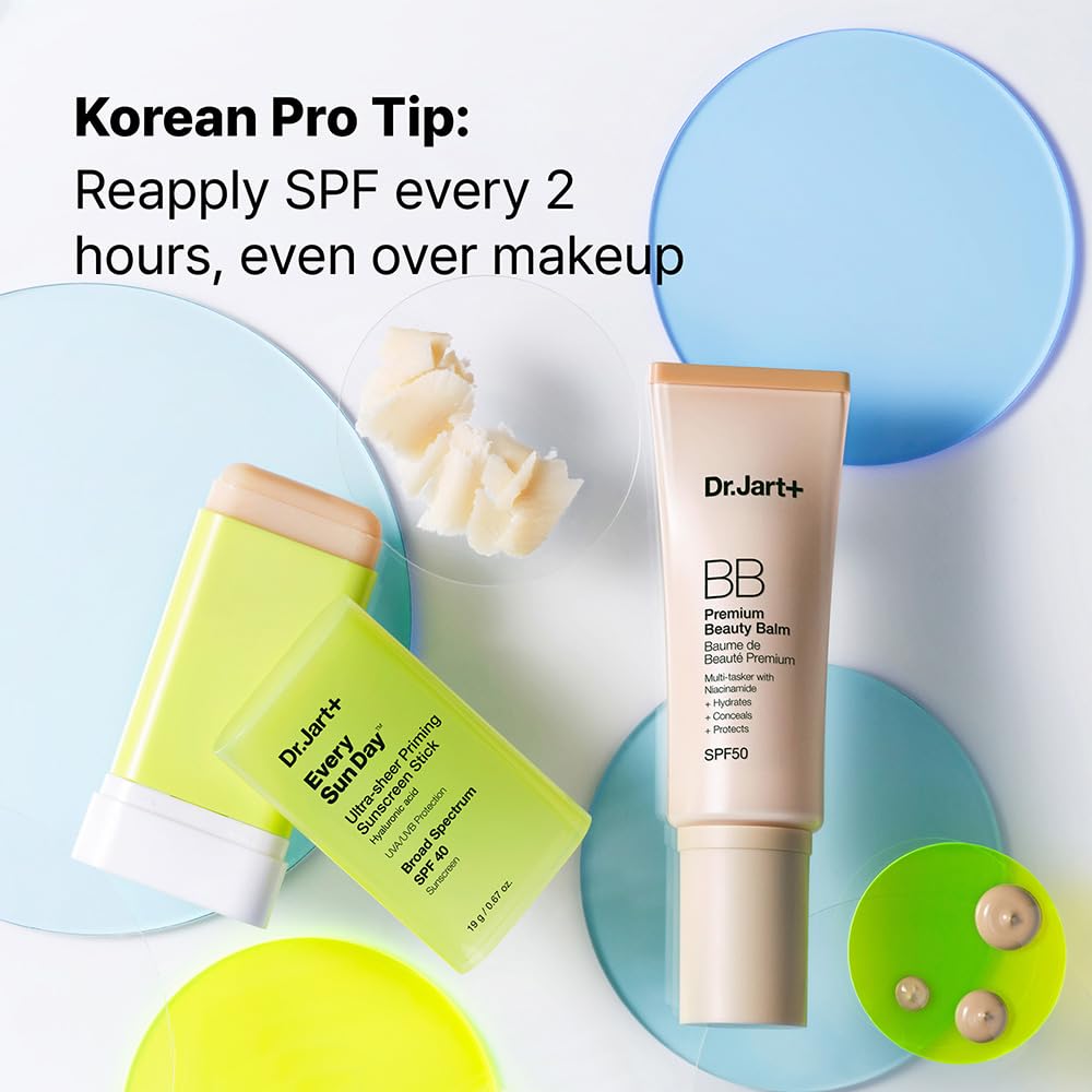 Dr.Jart+ Every Sun Day Invisible Korean Sunscreen Stick SPF 40 with Hyaluronic Acid | Glides Over