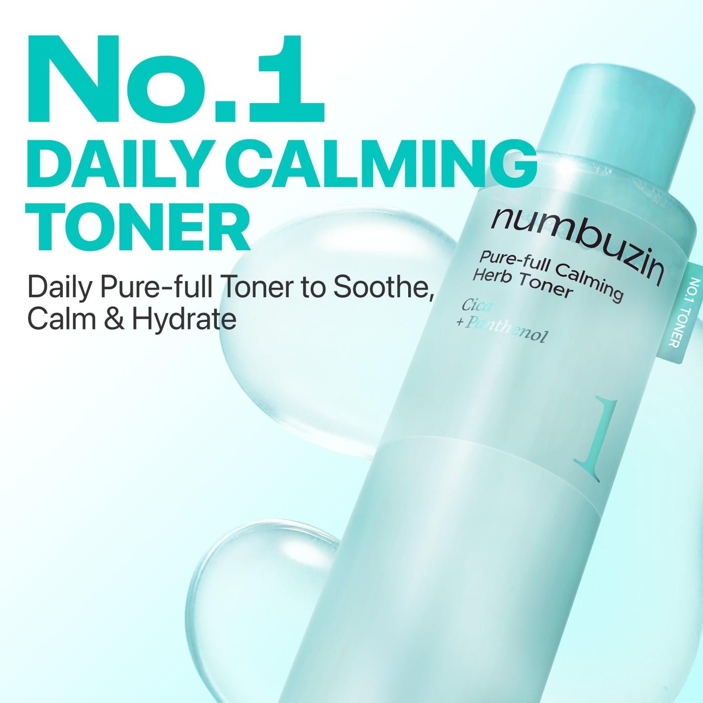 numbuzin No.1 Toner | Pure-Full Calming Herb Toner | Breakouts, Redness, Excess Oil Control |