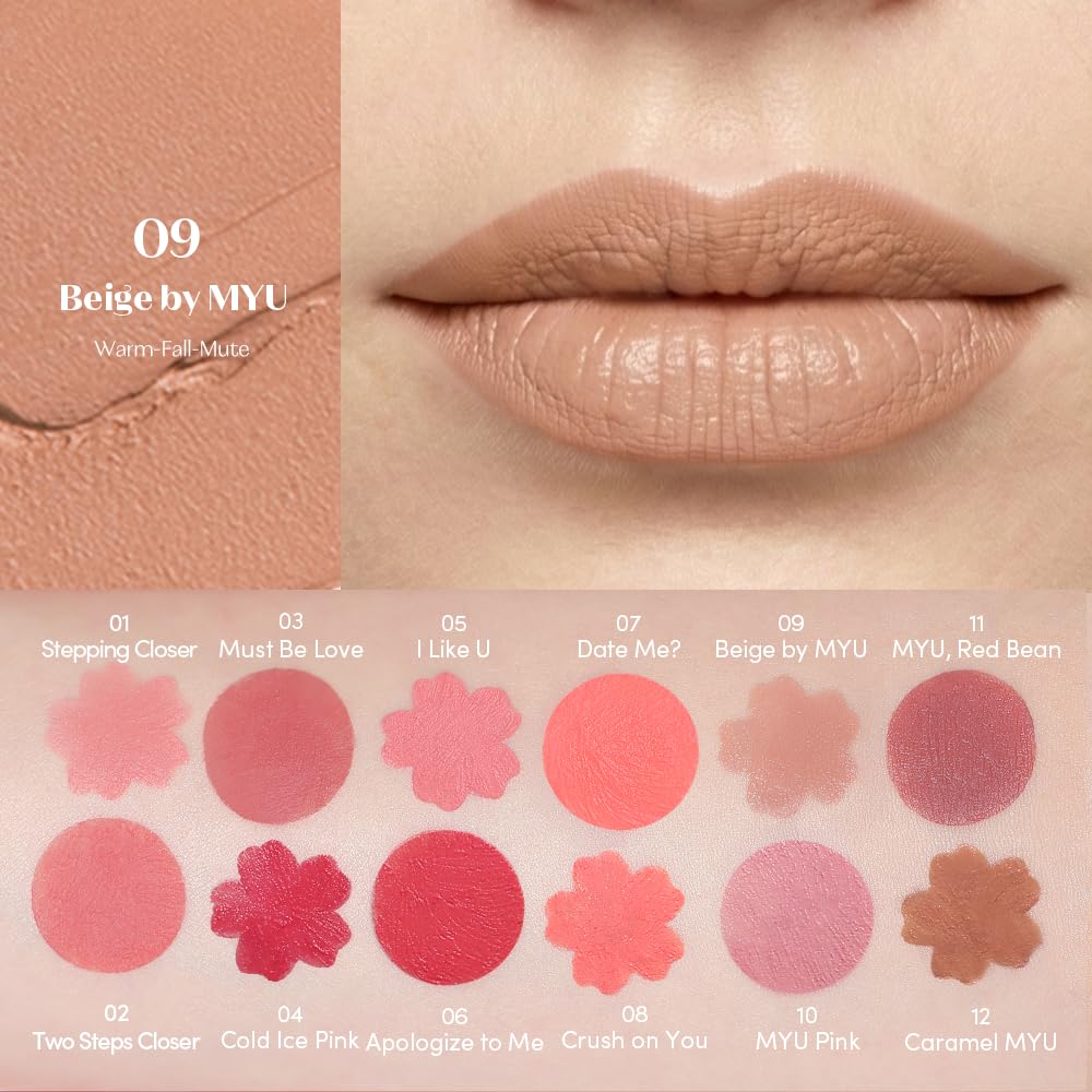 ETUDE Soft Fixing Lip Tint (Beige by MYU) – Blurring Matte Finish, Lightweight Creamy Texture