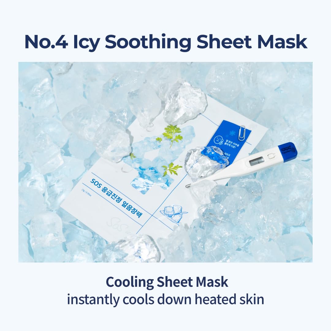 numbuzin No.4 Sheet Mask | Icy Soothing Sheet Mask | Instant Cooling, Hydrating with Tea Tree