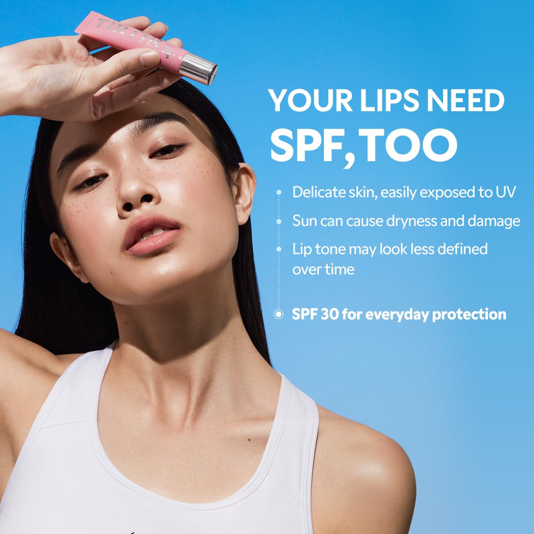 TIRTIR Sun Bouncy Glow Lip Balm #04 Burn Maple | SPF 30, Korean Skincare, UV Shield Lip Sunscreen