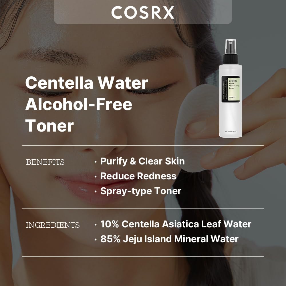 COSRX Alcohol-Free CICA Toner, Centella Soothing Spray Toner, 5.07 fl oz