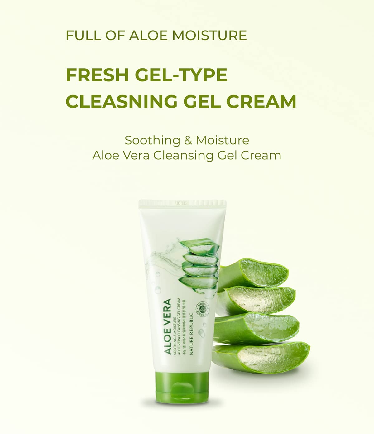 Nature Republic Soothing and Moisture Aloe Vera Cleansing Gel Cream, 5.07 fl oz