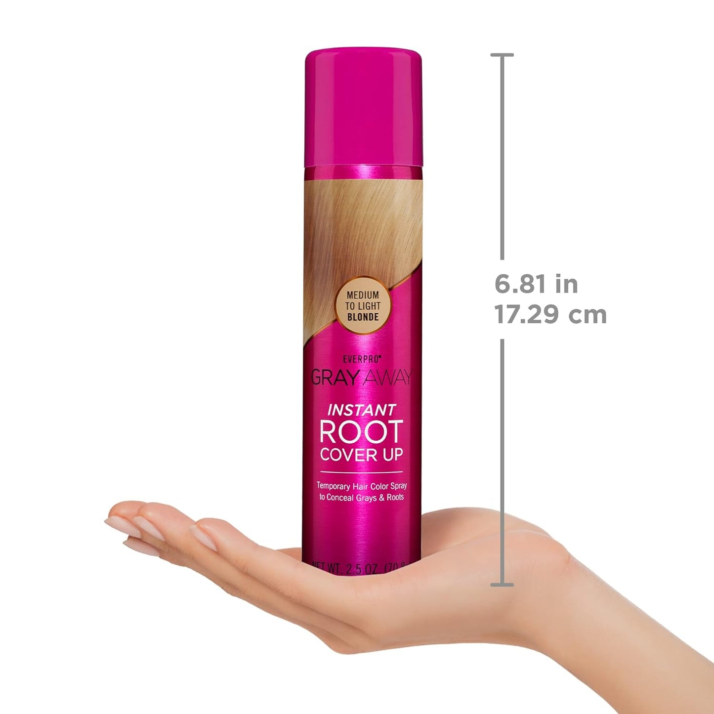 EVERPRO Gray Away Instant Root Cover Up Spray 2.5oz - Medium/Light Blonde
