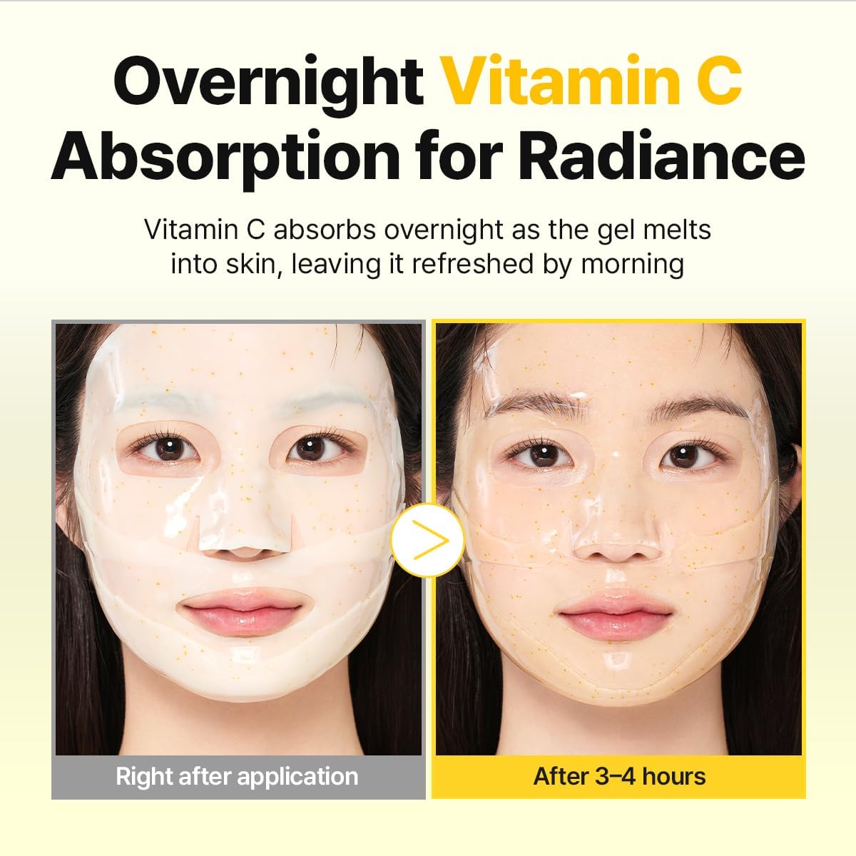 GOODAL Green Tangerine Vita C Gel Mask, Deep Moisturizing Hydrogel Essence, Vitamin C Face Mask for