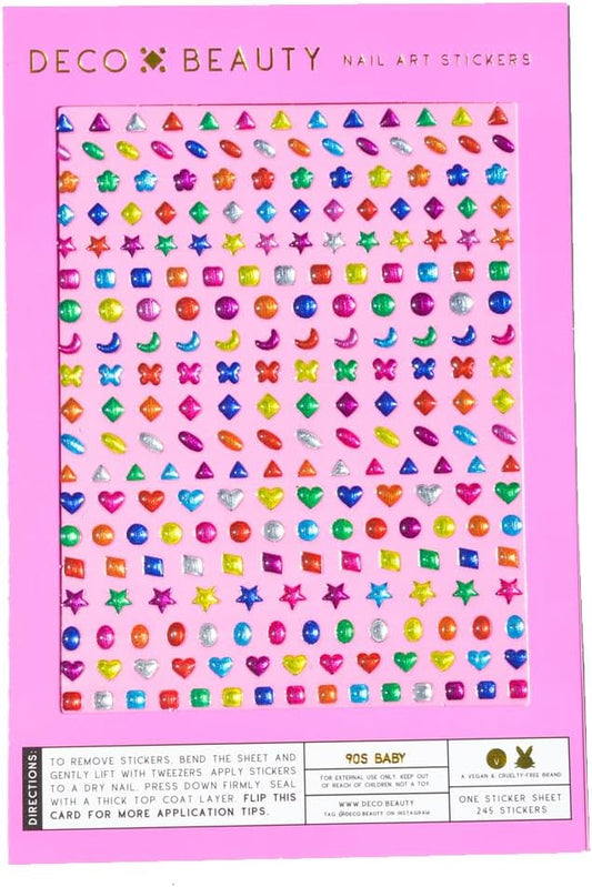 90s Baby Nail Stickers - Lightweight & Easy-to-Apply Nail Art with Cute & Trendy Designs - Durable