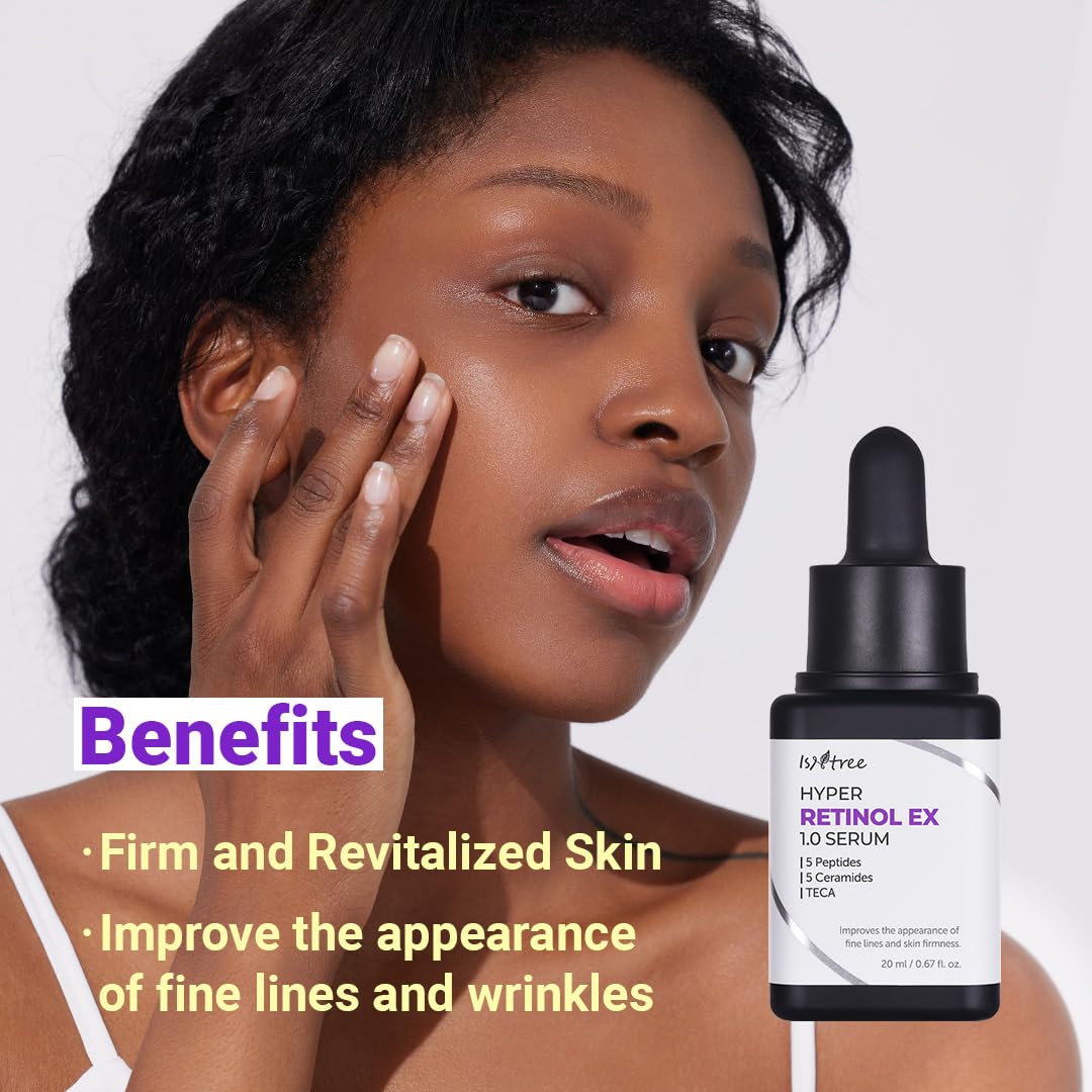 ISNTREE Hyper Retinol EX 1.0 Serum 20ml | 5 Peptides | 5 Cermaides | Helps Reduce Fine Lines