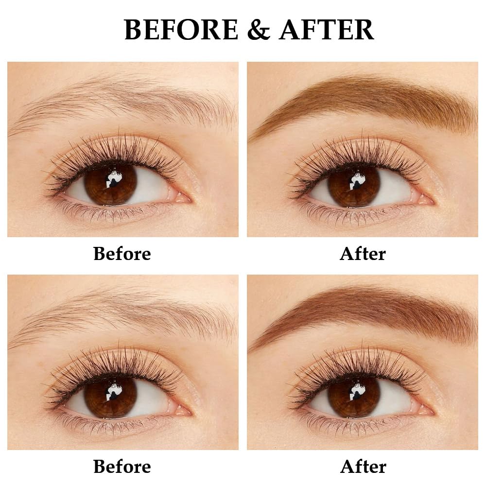 Tinted Thickening Brow Mascara,Brow Fast Sculpt,Waterproof, Transfer-proof, Brush to Fill in Eyebrows and Cover Gray Hairs - Cruelty Free (2pcs 03 Auburn &04 Rich Auburn)