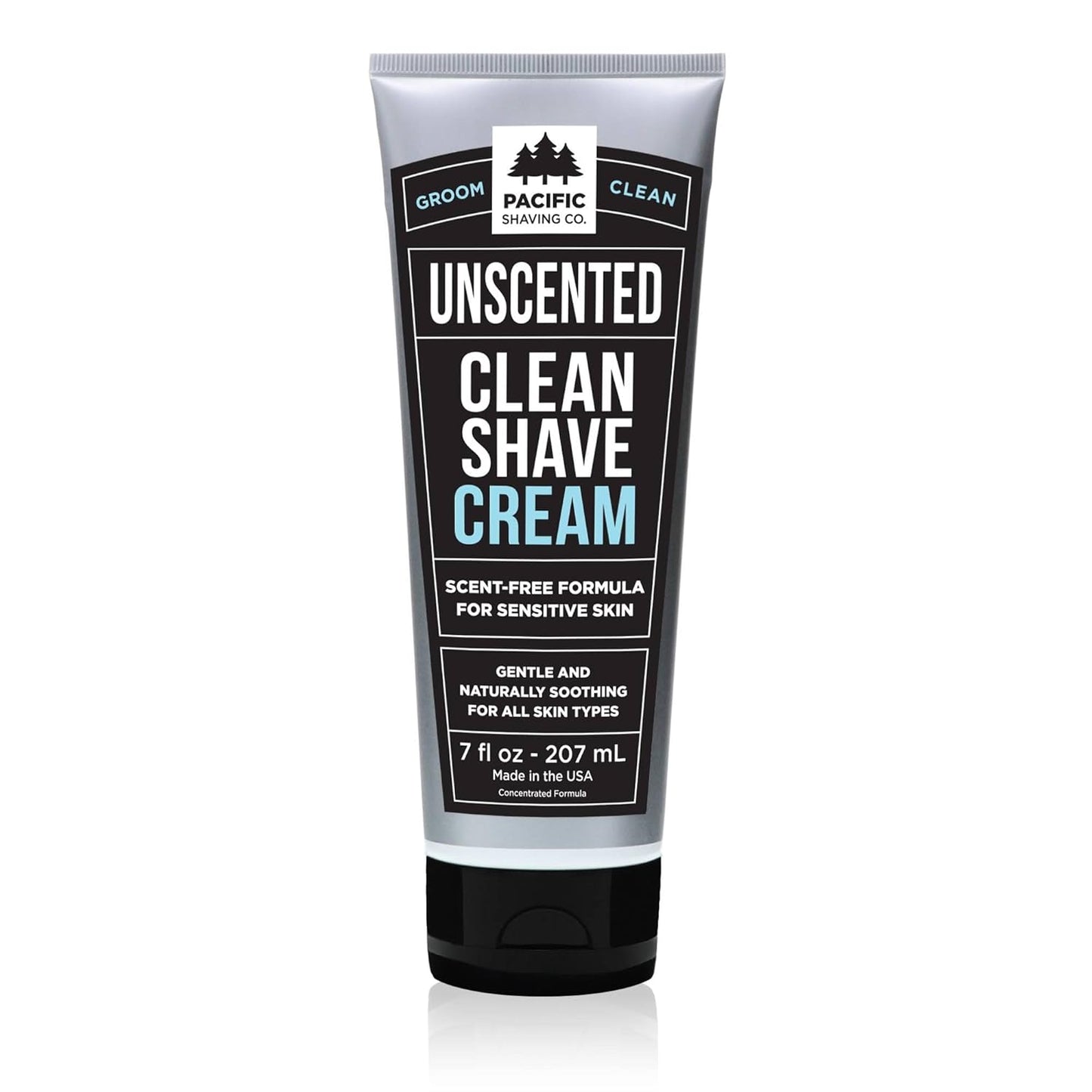 Pacific Shaving Company Clean Shaving Cream - Shea Butter + Vitamin E Shave Cream for Hydrated Sensitive Skin - Clean Formula for a Smooth, Anti-Redness + Irritation-Free Shave Cream (7 Oz)