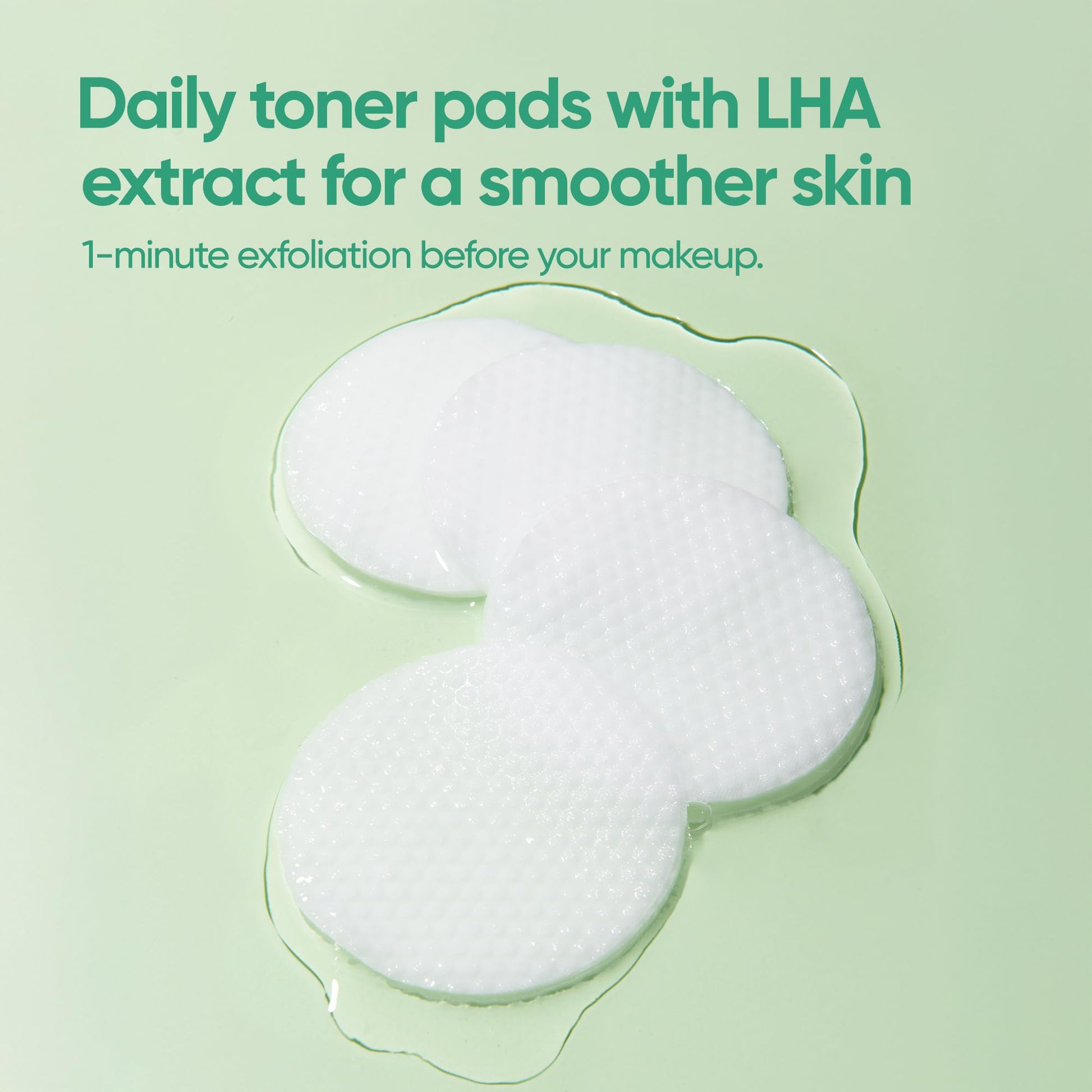 Banila Co Clean it Zero Green Peel Toner Pads with a Vegan Blend of LHA and Kale. (70 pre-Soaked