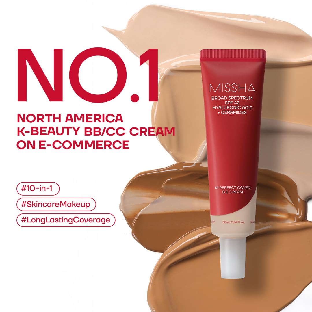 MISSHA M Perfect Cover BB Cream No.31 Golden Beige SPF 42 PA+++ 1.69 oz