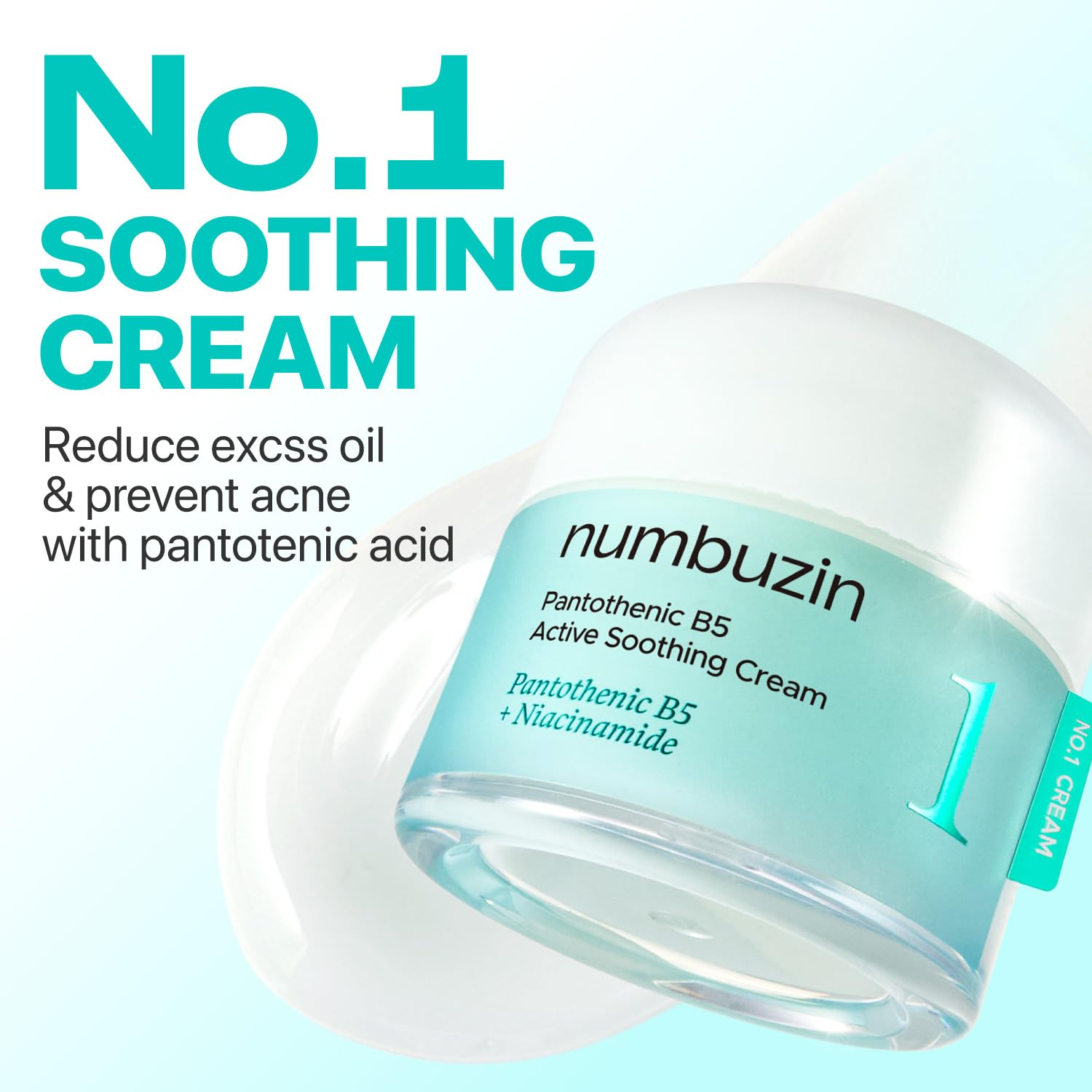 numbuzin No.1 Pantothenic B5 Active Soothing Cream | Remove sebum and skin troubles, Pantothenic