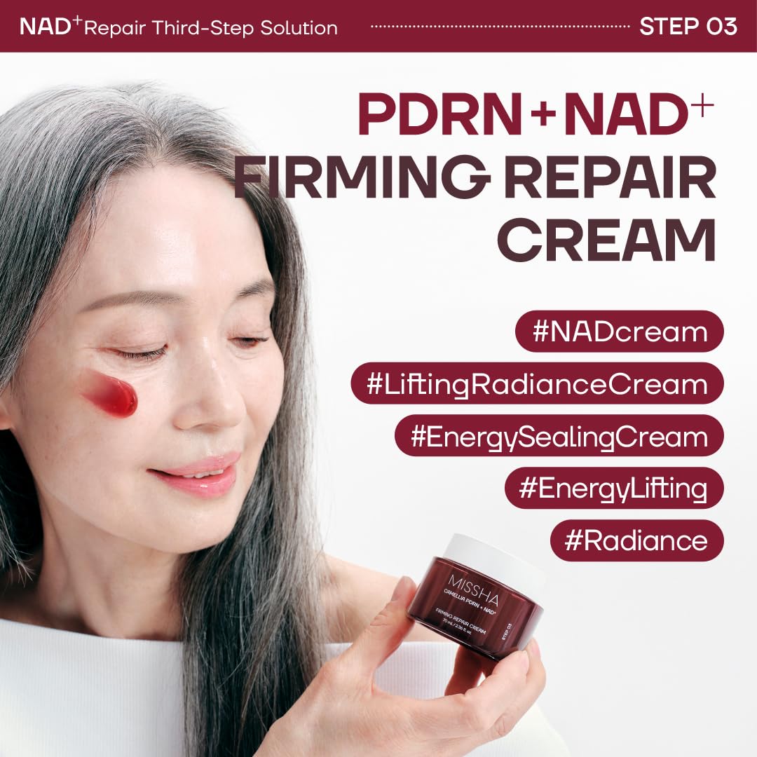 MISSHA PDRN NAD+ Firming Repair Cream, Korean Face Moisturizer, 2.36 fl oz