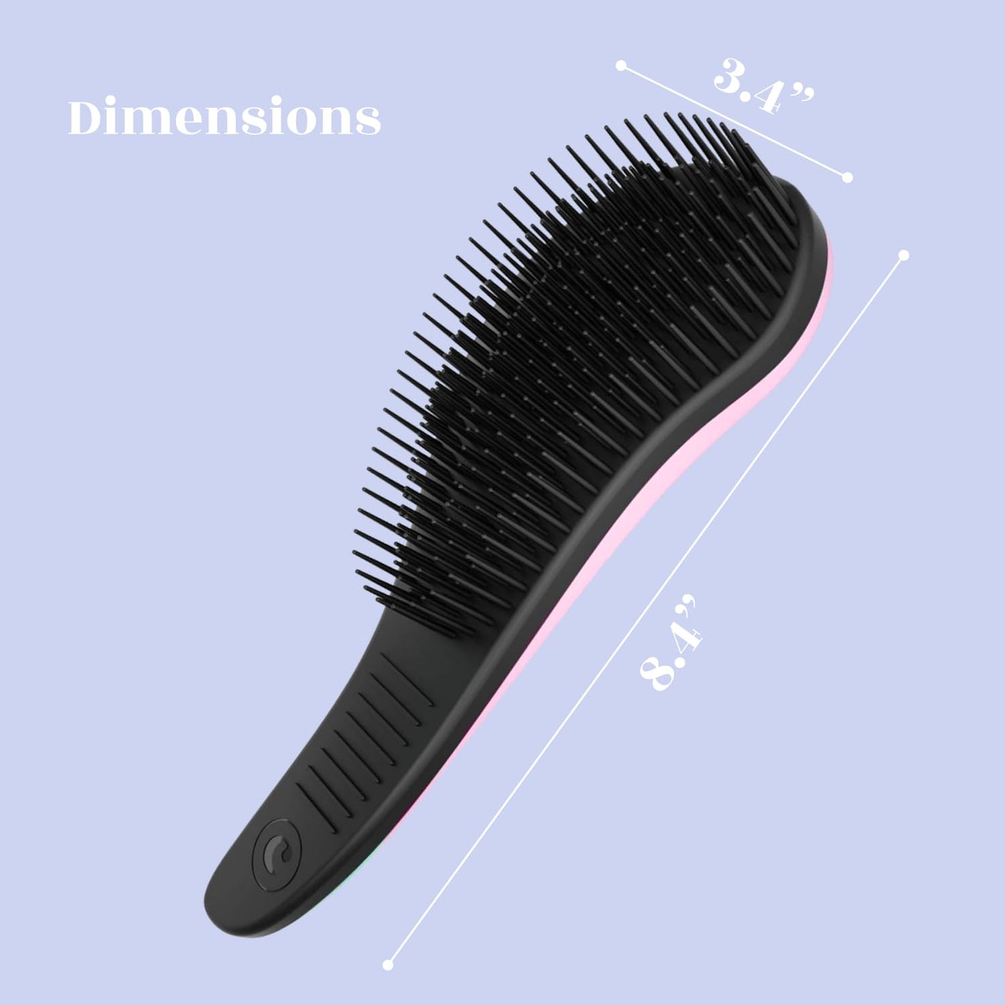 Crave Naturals Glide Thru Detangling Brush For Natural, Curly, Straight, Wet or Dry Hair - Gentle