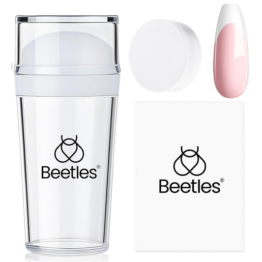 Beetles Nail Stamp 3Pcs Silicone French Tip Nail Stamp Kit with Replacement Nail Stamper Heads and