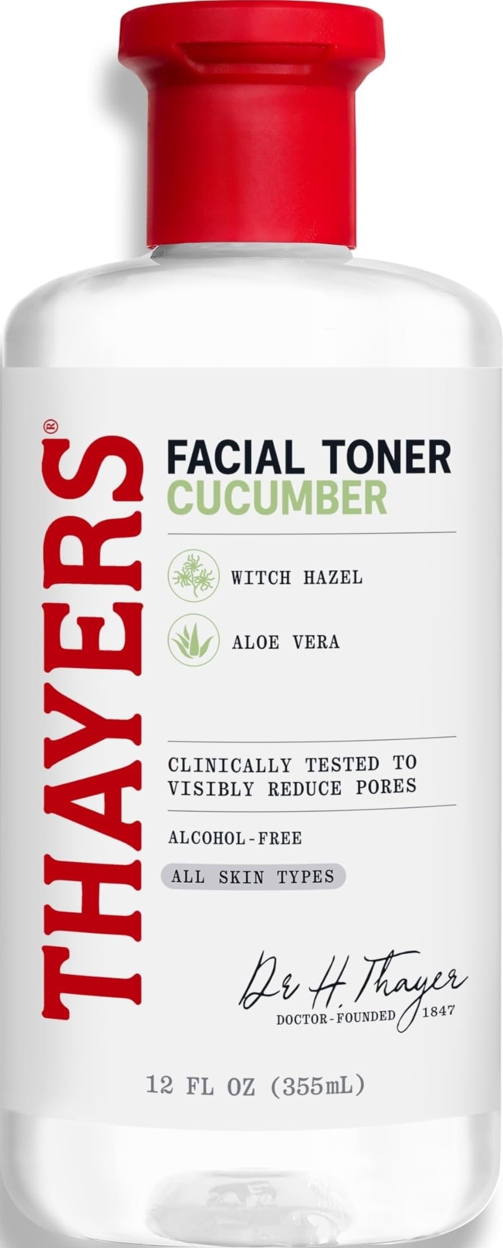 THAYERS Alcohol-Free, Hydrating Cucumber Witch Hazel Facial Toner with Aloe Vera Formula, Vegan