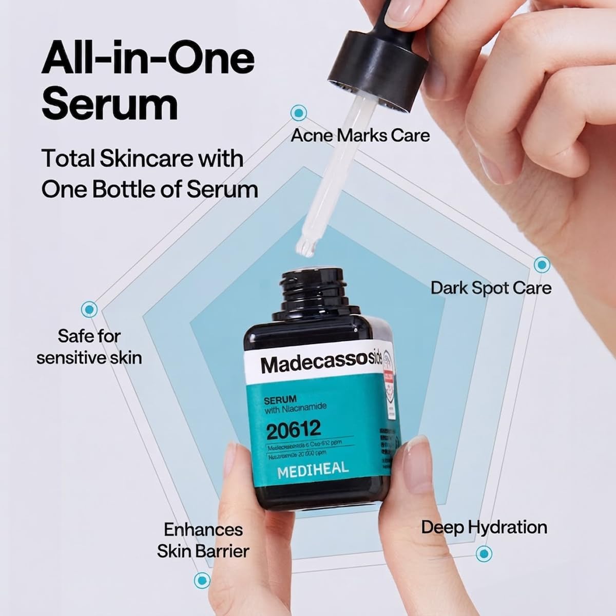 MEDIHEAL Madecassoside Repair Serum, Blemish Care & Hydration (1.35 fl.oz)