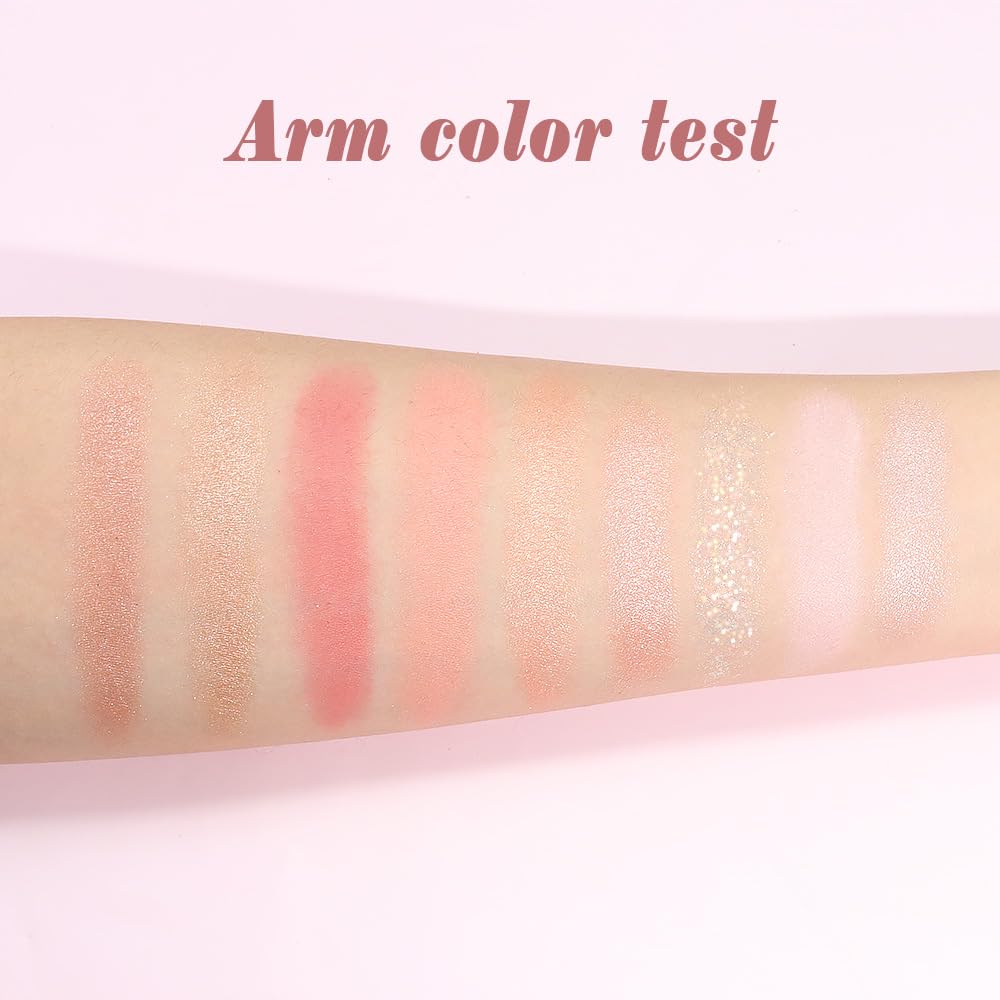 9 Color Eyeshadow Palette Makeup, Neutral Nude Matte Eye shadow & Shimmer Eyeshadow,Long Lasting Waterproof Eye shadow Makeup Palette for Women 06#