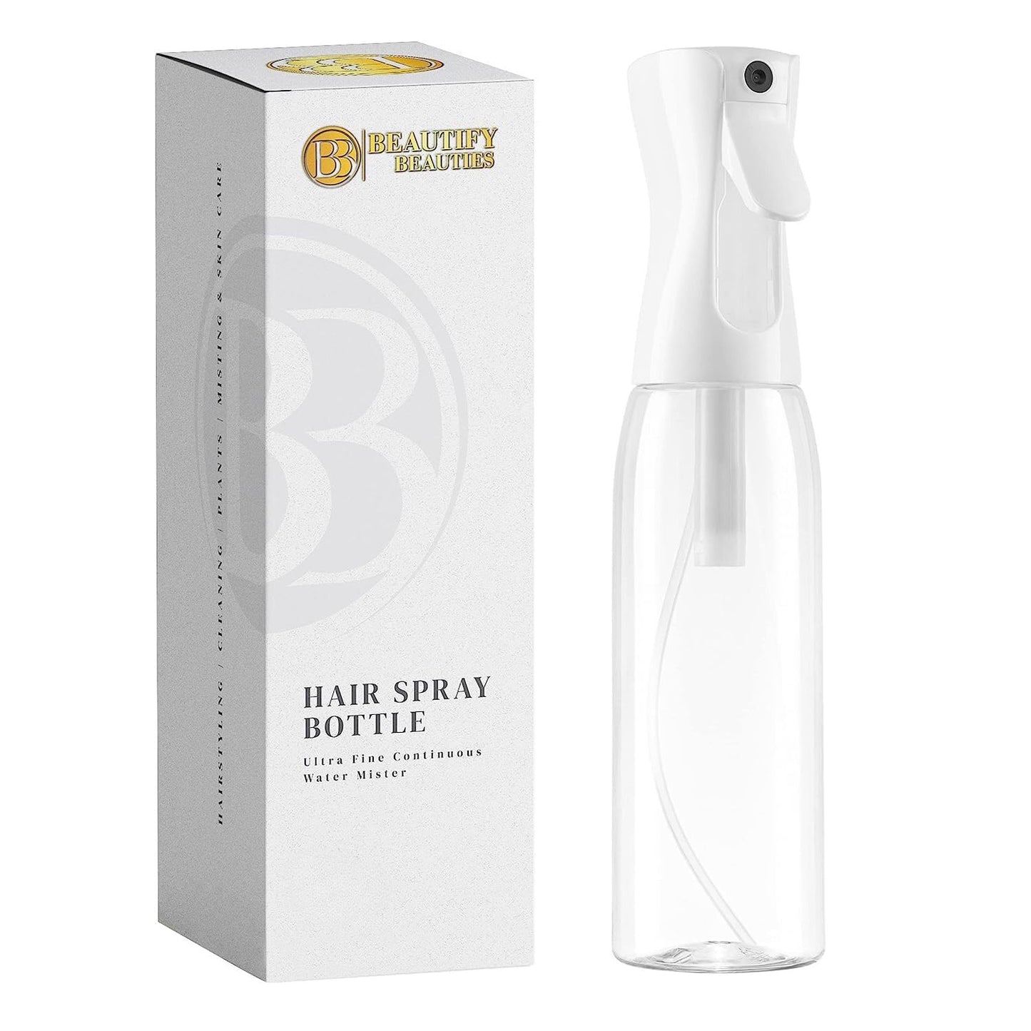 BeautifyBeauties Continuous Spray Bottle for Hair, 16.9 oz Mister Spray