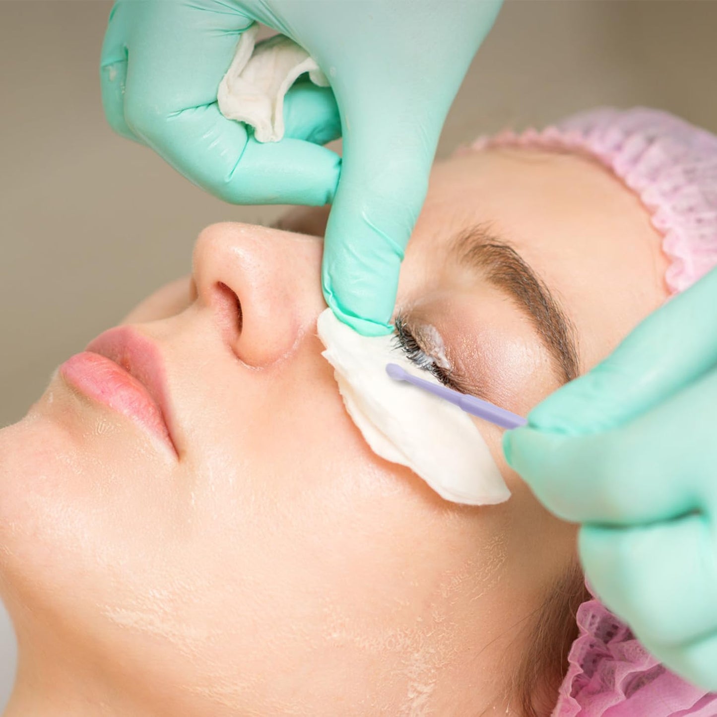 400 Pcs Micro Applicator Brushes,JASSINS Microswabs for eyelash extensions,Disposable 2mm Precision Mascara swab,For Cleaning and Applying Makeup (Light purple)