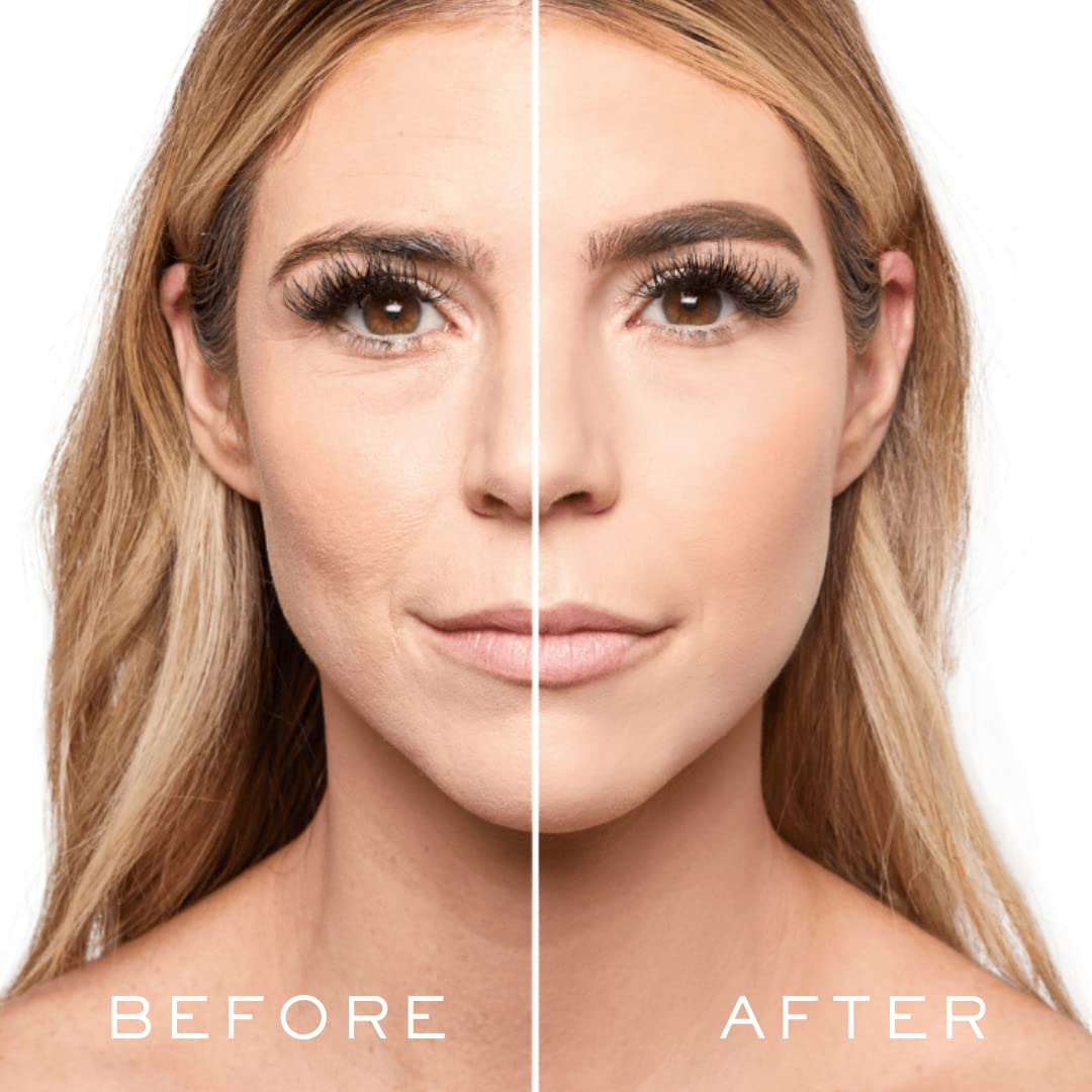 MADLUVV Brow Stamp Kit with Brow Stencils – Easy Eyebrow Shaper for Natural-Looking Brows – Popular Eyebrow Stencil Kit Used by Professionals – 9 Shapes, Spoolie, Travel Bag & Stamp (Medium Brown)