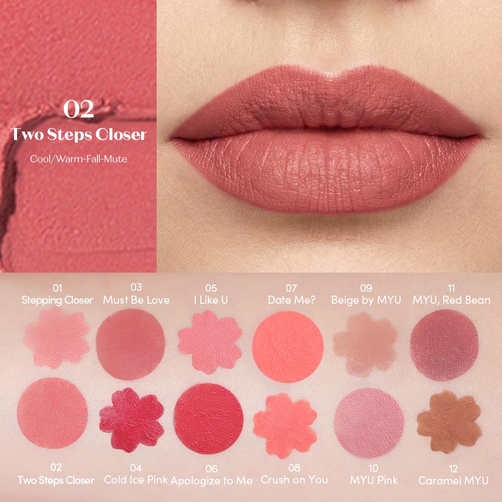 ETUDE Soft Fixing Lip Tint (Two Steps Closer) – Blurring Matte Finish, Lightweight Creamy Texture