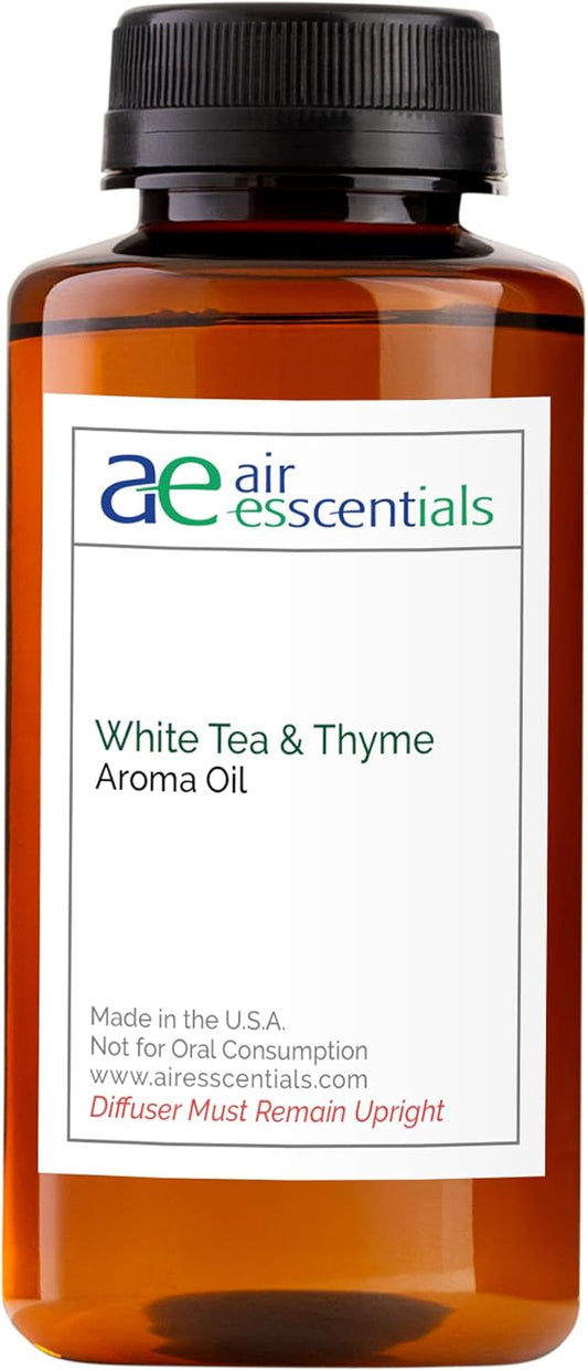 White Tea & Thyme Aroma Oil, Essential Oils Blend for Diffusers & Scent Machines, Rose Petals, Thyme & Balsam, Aromatherapy, Cold Air Diffuser Compatible, 300 mL