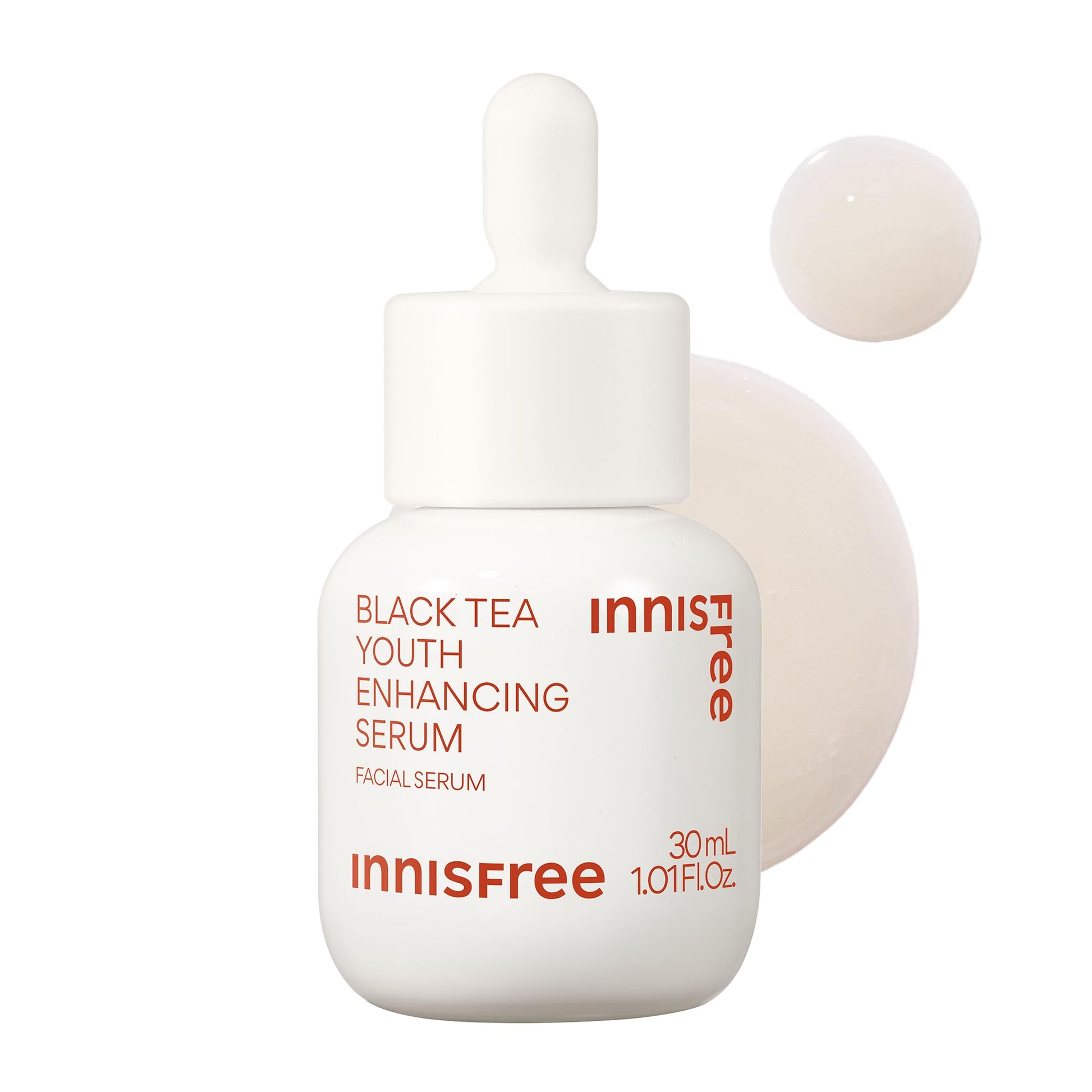 innisfree Black Tea Youth Serum | Korean Anti-Aging Treatment with Niacinamide for Radiance, Firm