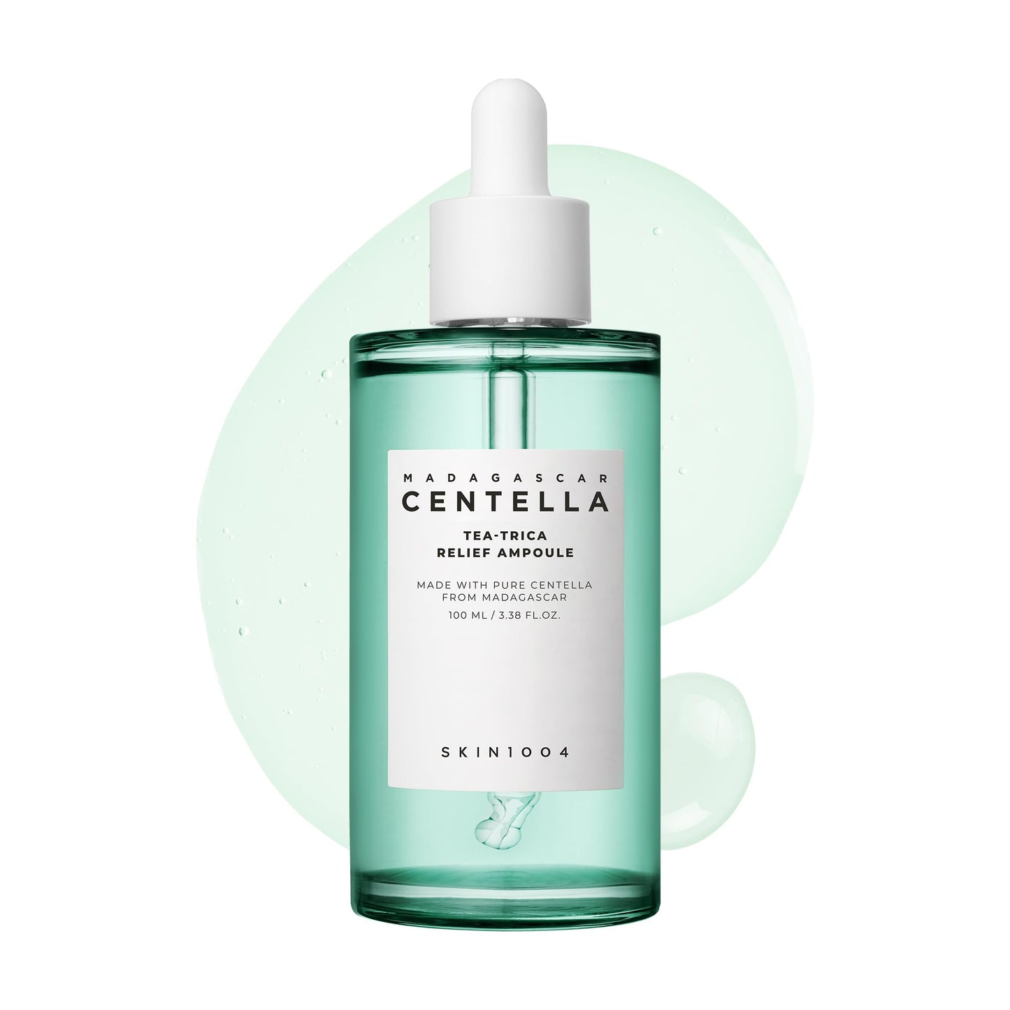 SKIN1004 Tea-Trica Relief Ampoule, 3.38 fl.oz,100ml, Korean Face Serum with Cica & Tea Tree, Facial