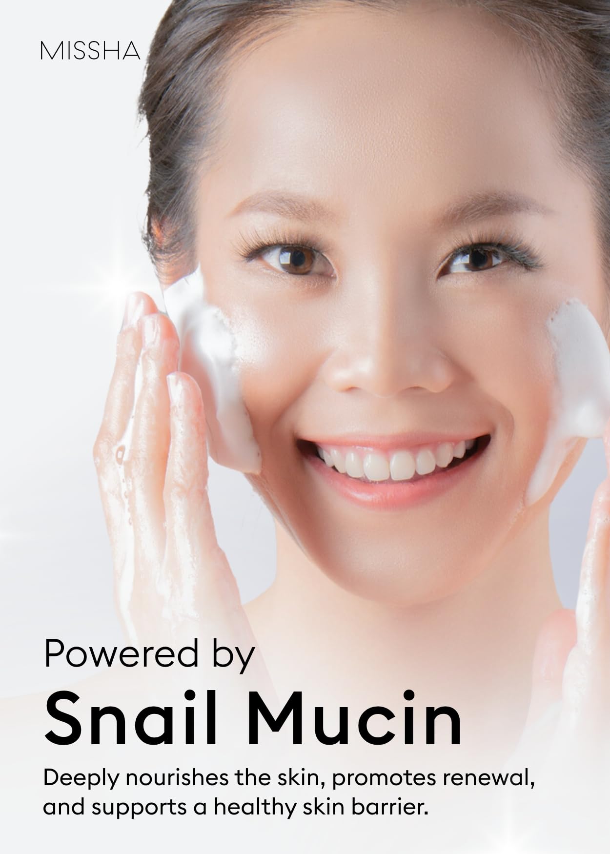MISSHA Cell Renew Snail Foaming Cleanser Korean Face Wash 3.38 oz