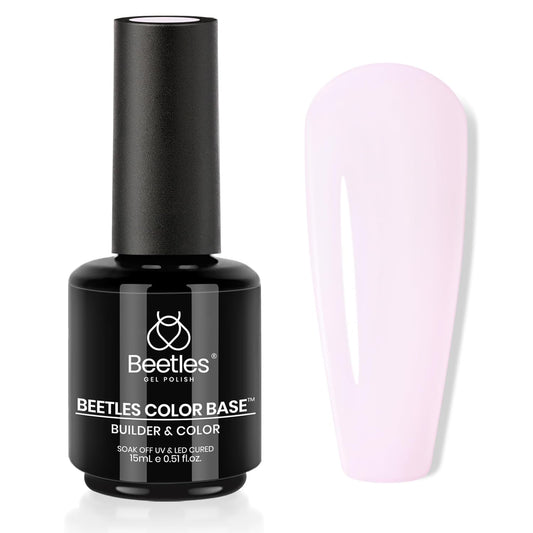 Product image Beetles Rubber Base Gel Polish, 1pc 15ml Sheer Light Pink Nail Polish Color Gel Base