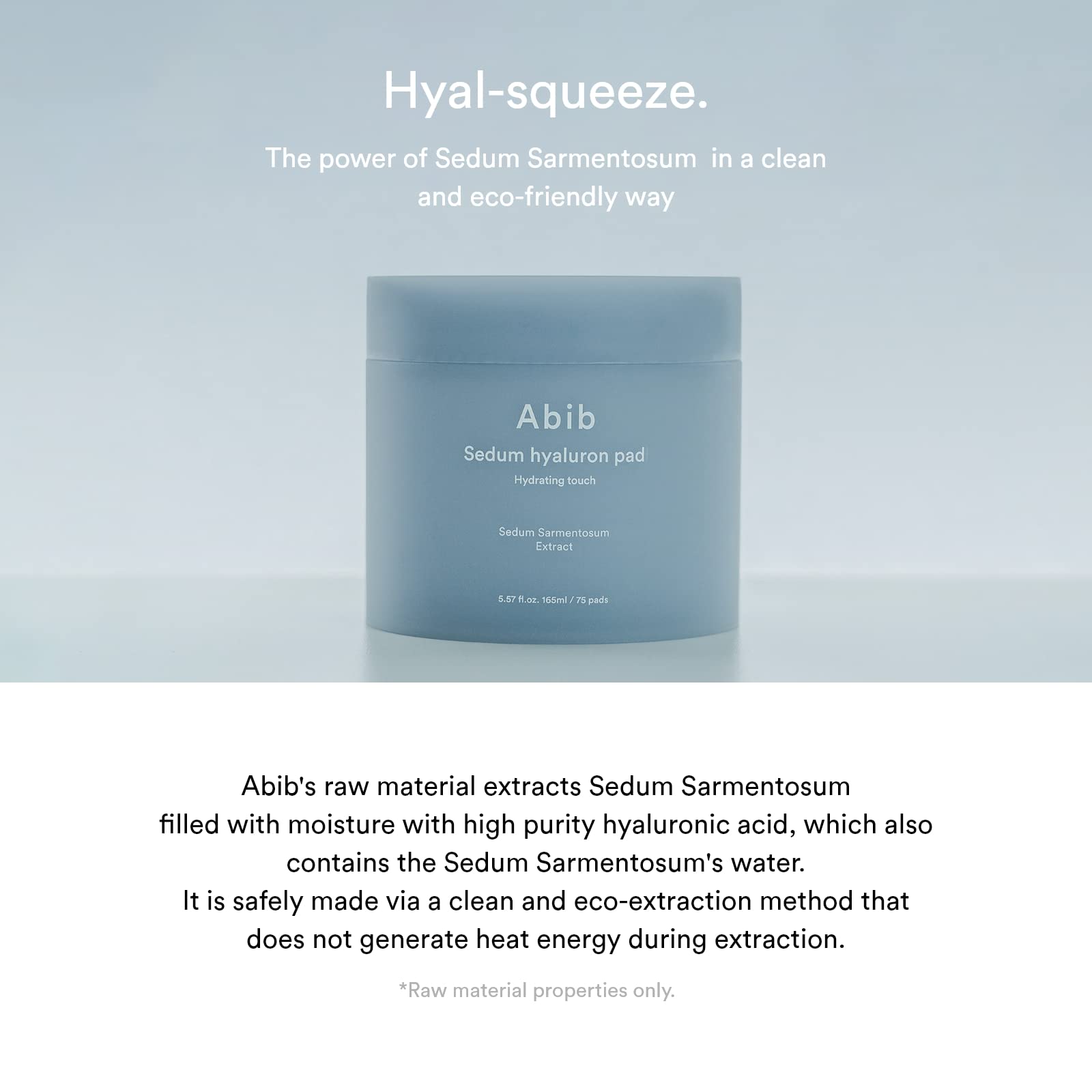 Abib Sedum hyaluron pad Hydrating touch (75 pads) | Hydrating for Dry Skin, Korean Skincare